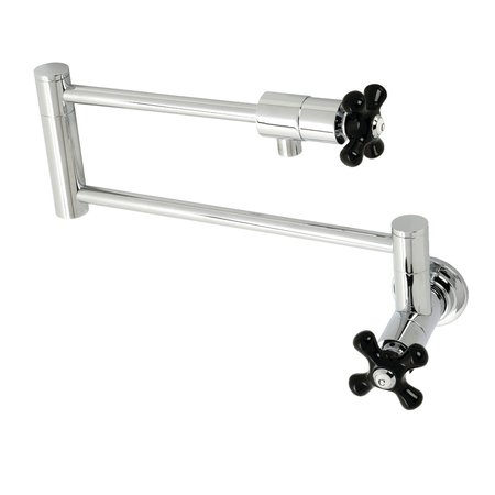 KINGSTON BRASS KS4101PKX Wall Mount Pot Filler, Polished Chrome KS4101PKX